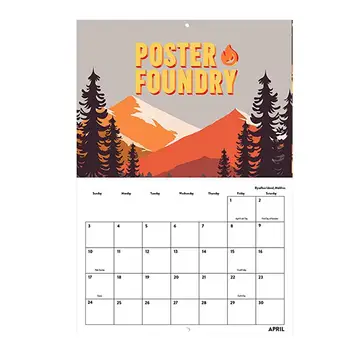 Календарь природы на 12 месяцев 2024, Настенный календарь национальных парков, подарки, Ежемесячный настенный календарь с красивыми живописными фотографиями Америки