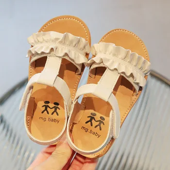 Обувь принцессы для девочек 2023, Сандалии для девочек, Летняя модная обувь для детей, обувь для маленьких девочек, Пляжные сандалии на плоской подошве для мальчиков, обувь для девочек