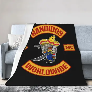 Совершенно новое одеяло Bandidos Global Motorcycle Club, покрывало для кровати, одеяло для пикника, декор, покрывало для дивана, стойкое к загрязнениям, Анти-пиллинг