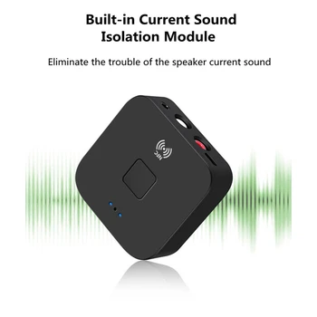 Для аудиоприемника NFC Bluetooth 5.0 3,5 мм AUX RCA Стерео Hi-Fi Музыка Беспроводной адаптер для автомобильных домашних колонок Простота установки