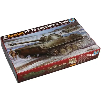Trumpeter 00380 1/35 Русский PT76 PT-76 Легкий танк-амфибия, Детская Военная Подарочная игрушка, Набор пластиковых сборочных строительных моделей
