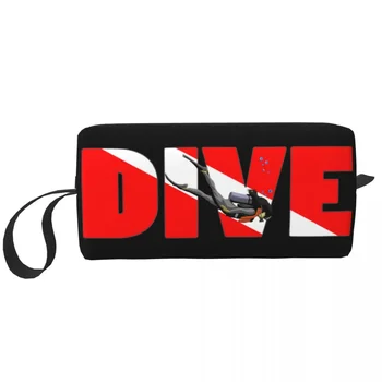 Флаг подводного плавания и косметичка для дайверов Женская Милая косметичка для любителей дайвинга большой емкости для хранения косметических принадлежностей