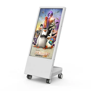 32-дюймовый Отдельно стоящий мультимедийный киоск с дисплеем рекламного оборудования Android Digital Signage с держателем с батарейным питанием
