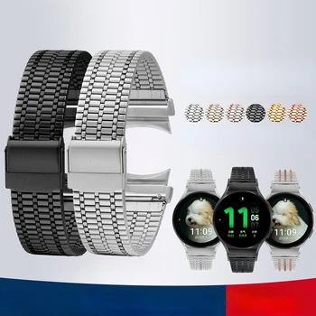 Для Samsung watch5 pro ремешок для часов из нержавеющей стали Galaxy Watch5 4 classic4 поколения браслет ремешок Мужские женские аксессуары