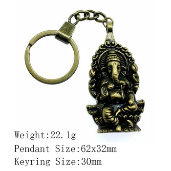 Брелки для ключей Ganesha Buddha Elephant S Популярные аксессуары для ювелирных изделий