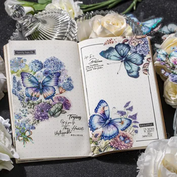 5 листов в упаковке Наклейки для ДОМАШНИХ ЖИВОТНЫХ Серия Butterfly Креативная Ретро Тематика Butterfly Материал для руководства Наклейки 6 вариантов