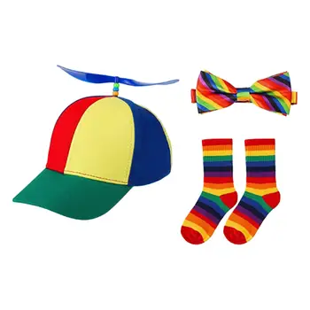 Набор детских бейсбольных кепок Подарок для вечеринки Детский костюм Детская шляпа Носки Галстук бабочка для детей Маскарадные костюмы для мальчиков и девочек