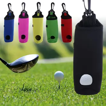 Портативная маленькая сумка для мячей для гольфа, мини-поясная сумка, 3 мяча + 3 футболки, неопреновая сумка для мячей для гольфа с поворотным зажимом для поясного ремня