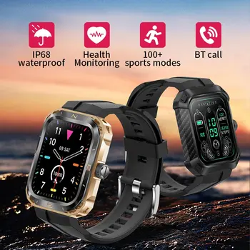Новые Смарт-Часы Bluetooth Call 1,85-дюймовый TFT-Дисплей 24-Часовой Монитор Состояния Здоровья Ip68 Водонепроницаемый со Сменной Крышкой Smartwatch