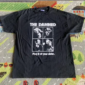 Винтажная футболка с изображением панк-рок-группы The Damned 90-х, все размеры TT8664, длинные рукава
