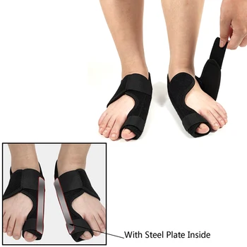 1 Пара корректор большого пальца стопы, шина, выпрямитель для пальцев ног, бандаж для облегчения боли при вальгусной деформации Большого пальца стопы