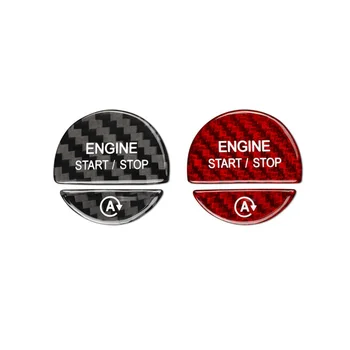Автомобильные Аксессуары Кнопка Запуска Двигателя Кнопка Остановки Накладка Наклейка для Mercedes Benz C S Class W206 W223 2021 2022 + (Черный)