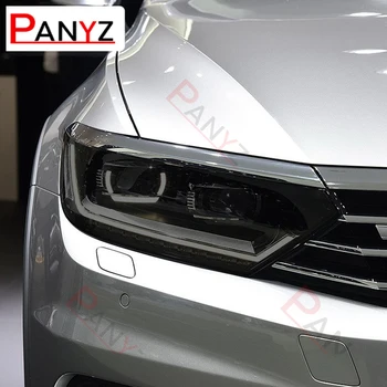 2 ШТ. Защитная пленка для автомобильных фар, Прозрачная черная наклейка из ТПУ для Volkswagen VW Passat B8 2015-2021