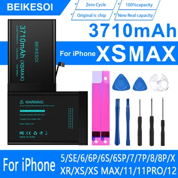 Оригинальная аккумуляторная батарея BEIKESOI 0 циклов для iPhone X XR XS MAX 11 12 13 Pro большой емкости, сменная аккумуляторная батарея с инструментом