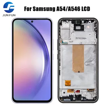 Super AMOLED Для Samsung Galaxy A54 5G A546B ЖК-дисплей С Сенсорным Экраном Дигитайзер В Сборе Для Samsung A546E A546U ЖК-дисплей С Рамкой
