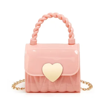 Yoliyolei Новая упаковка Желе 2023, женская модная сумочка с застежкой в виде сердца, детская сумка из ПВХ, переносная детская сумка
