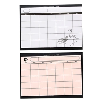 Блокнот для ежемесячного планирования, планировщик, недатированный календарь, настольные блокноты, обновленный блокнот для планирования с доской, отрывные страницы на 30 листов