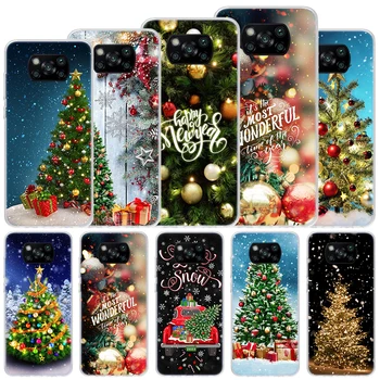 Веселая Рождественская Елка Снежный Мягкий Чехол Для Xiaomi Poco X3 NFC X4 GT X5 Pro M5S M4 M3 M2 Чехол Для Телефона F3 F2 F1 Mi Note 10 Lite Funda