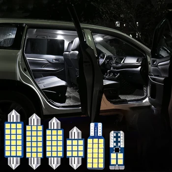 7x Светодиодные Лампы Комплект Освещения Салона Автомобиля Для Hyundai Creta IX25 2014 2015 2016 2017 2018 2019 Лампы Для Чтения Зеркало Макияж Багажник Лампа