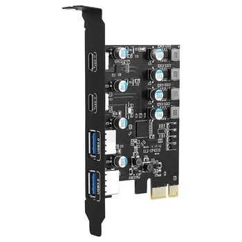 4 Порта PCIE к USB 3,0 карта расширения PCI Express карта-адаптер для настольных ПК, поддержка Windowsxp/7/8/10