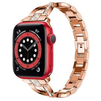 Для Apple watch 6 se ремешки 40 мм 44 мм серии 5 4 ремешок для iwatch band 3 38 мм 42 мм correa женские ремешки для часов bling Аксессуары