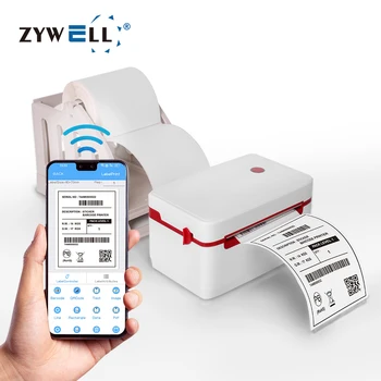 Мобильный телефон usb wifi принтер с подставкой принтер этикеток накладной 4x6 ZY909 термопринтер штрих-кода