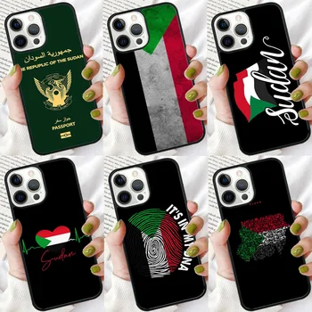 Чехол для телефона с флагом Судана для iphone SE2020 15 14 6 7 8 plus XR XS 11 12 13 Pro max Мягкий бампер в виде ракушки чехол-накладка
