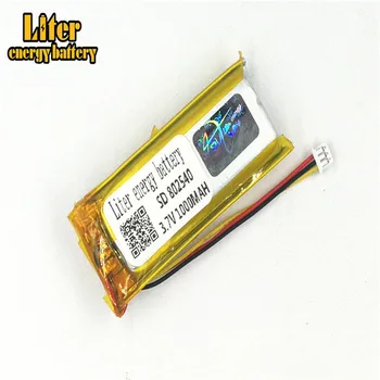 1.25 ММ 3-проводной разъем 3.7 В 802540 1000 мАч литий-ионный полимерный аккумулятор для электронных книг GPS КПК MP3 MP4 MP5 маленькие игрушки li-po аккумулятор