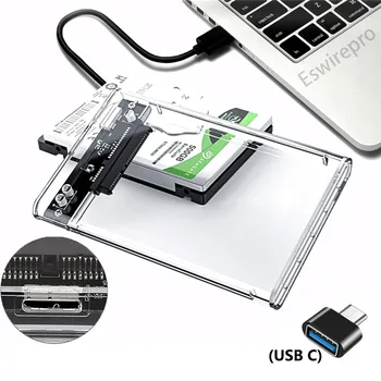 Высокоскоростной Корпус Hd Externo USB 3.0 Для 2,5-Дюймового Жесткого Диска SATA2 3 Mobile HDD Case С Поддержкой кабеля Корпус жесткого Диска емкостью 6 ТБ