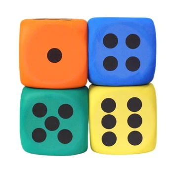 Y1UB Шестигранные Кубики, 8 см Большие Пенопластовые Кубики С Закругленными Краями, Игрушка для Подсчета Кубиков для Детей, Учебные Пособия, Кубики Для Обучения Математике