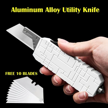 Универсальный нож Из алюминиевого Сплава SK5 Blade EDC Инструмент Для выживания На открытом воздухе Острый Резак Двухтактный Нож Со Сменным Лезвием Express Box Knif