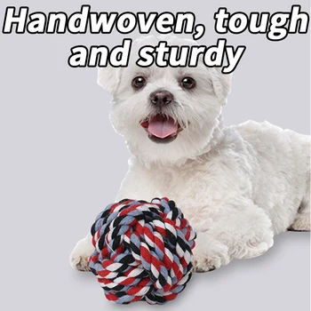 6шт хлопчатобумажных веревочных игрушек для собак для щенков, больших средних собак, Неразрушимых, устойчивых к укусам, Чистящих зубы, жевательных игрушек для домашних животных