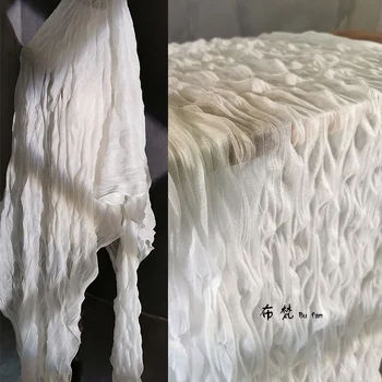 Специальная текстура водяных пузырей, плиссированная прессованная ткань ручной работы, Полупрозрачная одежда 