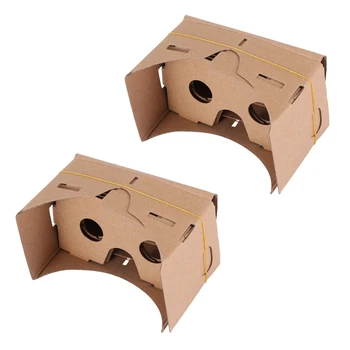 2X 6-дюймовые очки виртуальной реальности 3D VR DIY Hardboard для Google Cardboard