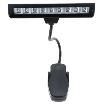 Светодиодный USB-светильник с Клипсой для Пюпитра, Портативная Гибкая Защита глаз 