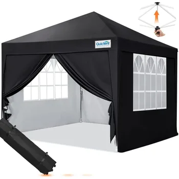 Выдвижная палатка 10x10 дюймов со съемными и сменными боковинами, установка одним человеком, мгновенная Переносная на открытом воздухе