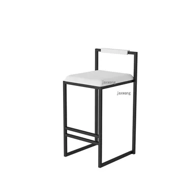 Скандинавский роскошный креативный барный стул, Бархатная стойка, барные стулья, современные простые барные стулья, мебель для домашней кухни, железный высокий барный стул