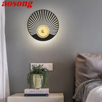 Современный настенный светильник AOSONG LED Nordic Creative Простые интерьерные бра для декора Дома, гостиной, спальни, прикроватной тумбочки