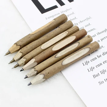 5 шт. / упак. Экологически Чистая деревянная шариковая ручка, Графитовые карандаши, Индивидуальность, Переоцененный Стационарный школьный инструмент для письма