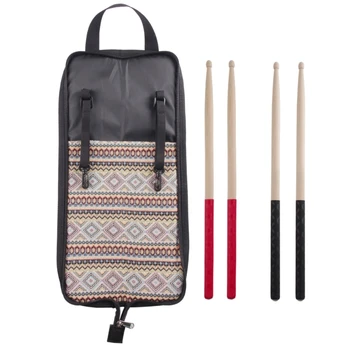 Переносная сумка для барабанных палочек, переносной футляр для барабанных палочек, подвесная сумка с 5A футляром для аксессуаров для ударных барабанных палочек