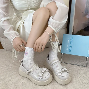 Новинка 2023, Горячая Распродажа, Массивная обувь, женская обувь в стиле Лолиты, Японская обувь Мэри Джейн, женская винтажная форма, Женская обувь на платформе