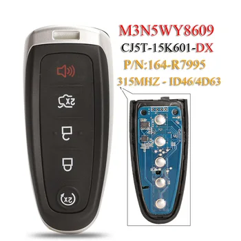 jingyuqin 5 Кнопок Smart Remote Key Fob M3N5WY8609 315 МГц ID46 4D63 Для Ford Edge Escape Car Keyless HU101 FO38