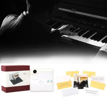 Стереосистема белого пианино 3D бумажная модель Тщательного изготовления Подарочные коробки Рождественские подарки на День рождения для взрослых U6T4