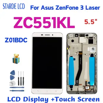 Оригинал Для Asus ZenFone 3 Laser ZC551KL Z01BDC ЖК-дисплей С Сенсорным Экраном Дигитайзер в Сборе с Рамкой Инструмент Для Замены ЖК-дисплея