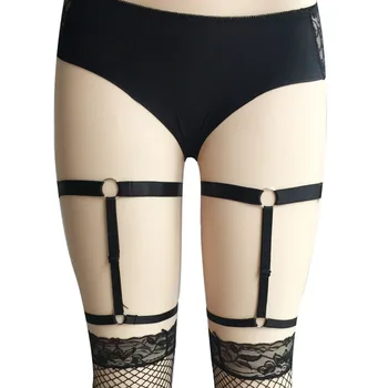 Новые модные женские ремни безопасности с шипованными подвязками для ног Пара -бондаж, подвязки для ног, круг для ног и пояс для подвязок, Клетка для Ремня безопасности