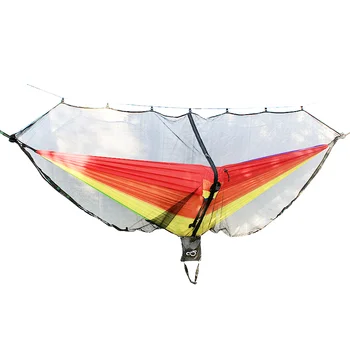 Новый легкий гамак с москитной сеткой от насекомых, простая установка, уличные двойные одноместные гамаки для защиты на 360 градусов, двусторонняя молния