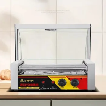 Машина для приготовления хот-догов, машина для жарки сосисок, Маленькая Автоматическая машина для контроля температуры, Электрическая машина для приготовления колбасы на гриле, ветчины, сосисок