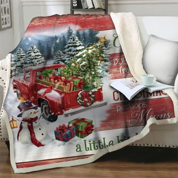 Плюшевые флисовые одеяла с 3D-принтом снеговика, модные мягкие теплые одеяла для кроватей, домашний офис, моющееся шерп-одеяло, Рождественский подарок