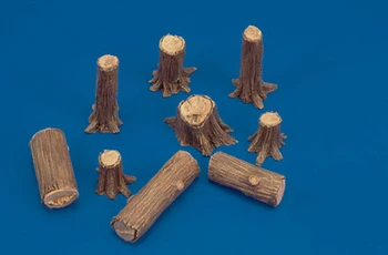 Комплекты миниатюрных моделей из смолы в разобранном виде 1/35 современных стволов деревьев, неокрашенные