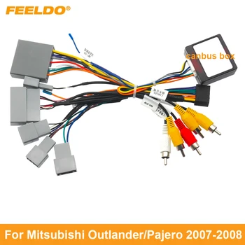 Автомобильный 16-контактный адаптер жгута проводов FEELDO для Mitsubishi Outlander/Pajero (07-08, европейский) Монтажное Головное устройство